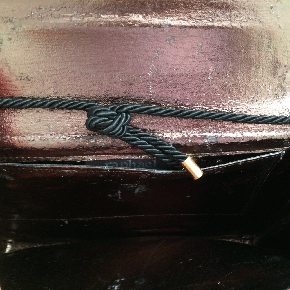 Vintage 70's Italian Leather raphael ROMA Clutch - Picture 5 of 6
